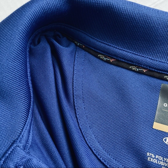 Greg Norman for Tasso Elba Mens Blue Short Sleeve Five Iron Golf Polo Si… - Picture 4 of 14